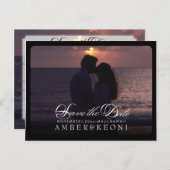 PixDezines日付/スクリプトのファンシー保存 案内ポストカード (正面/裏面)