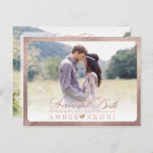 PixDezines日付/スクリプトのファンシー保存 案内ポストカード (正面/裏面)