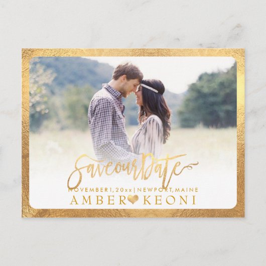 PixDezines日付/スクリプトのファンシー保存 案内ポストカード (正面)