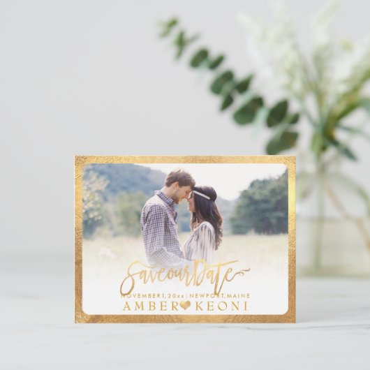 PixDezines日付/スクリプトのファンシー保存 案内ポストカード (スタンド正面)