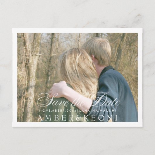 PixDezines日付/スクリプトのファンシー保存 案内ポストカード (正面)