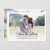 PixDezines日付/スクリプトのファンシー保存 案内ポストカード (正面/裏面)