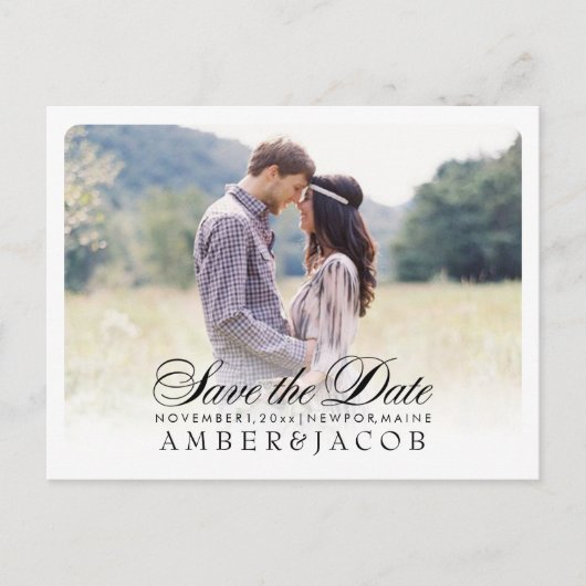 PixDezines日付/スクリプトのファンシー保存 案内ポストカード (正面)