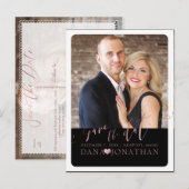 PixDezines日付/バラ金ゴールド/スクリプトの保クール存 ポストカード (正面/裏面)