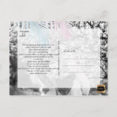 PixDezines日付/手のひら/プラチナ+アクアを保存 案内ポストカード (裏面)