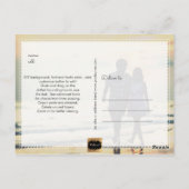 PixDezines日付/手書きスクリプクールトの保存 ポストカード (裏面)