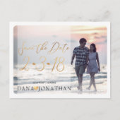 PixDezines日付/手書きスクリプクールトの保存 ポストカード (正面)