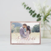 PixDezines日付/手書きスクリプトの保存 案内ポストカード (スタンド正面)