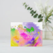 PixDezines日付/色/レインボー走を保存 案内ポストカード (スタンド正面)