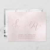 PixDezines日付/虹色赤面ピンクを保存 ポストカード (正面/裏面)