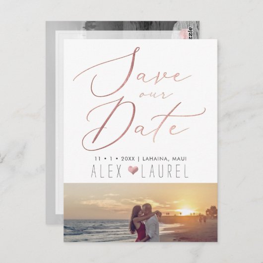 PixDezines日救付、フェイクバラ金ゴールド書 ポストカード (正面/裏面)