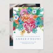 PixDezines日救付/フローラ水の色 セーブザデート (正面/裏面)