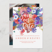 PixDezines日救付/フローラ水彩/秋 セーブザデート (正面/裏面)