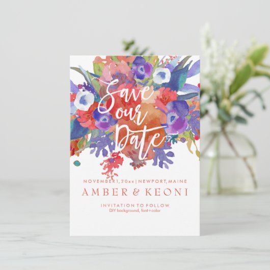 PixDezines日救付/フローラ水彩/秋 セーブザデート (スタンド正面)