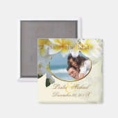 PixDezines日救付、プルメリアレイ マグネット (正面/裏面)