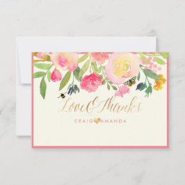 PixDezines春フローラWatercolorありがとうございました サンキューカード