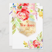 PixDezines春水彩花バルミツワー 招待状 (正面/裏面)