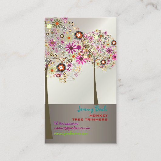 PixDezines春開花/DIY背景色！! 名刺 (裏面)