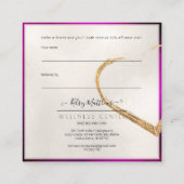 PixDezines暗い赤紫色鮮やか金ゴールド共有ザ・ラブ スクエア名刺 (裏面)