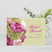 PixDezines暗い赤紫色peonies/green hydrangeas/diy 招待状 (スタンド正面)