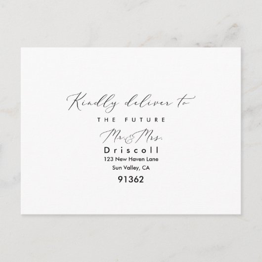 PixDezines書エレガント道RSVP w Meal インビテーションポストカード (正面)