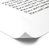 PixDezines書道モダンフォント、座席表 ポスター (角)