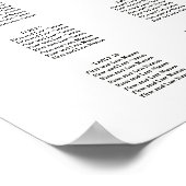 PixDezines書道モダンフォント、座席表 ポスター (角)