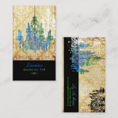 PixDezines村野ガラスシャンデリア/DIYフォント 名刺 (正面/裏面)