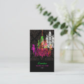 PixDezines村野ガラスシャンデリア/DIYフォント 名刺 (スタンド正面)