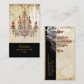 PixDezines村野ガラスシャンデリア/DIYフォント 名刺 (正面/裏面)