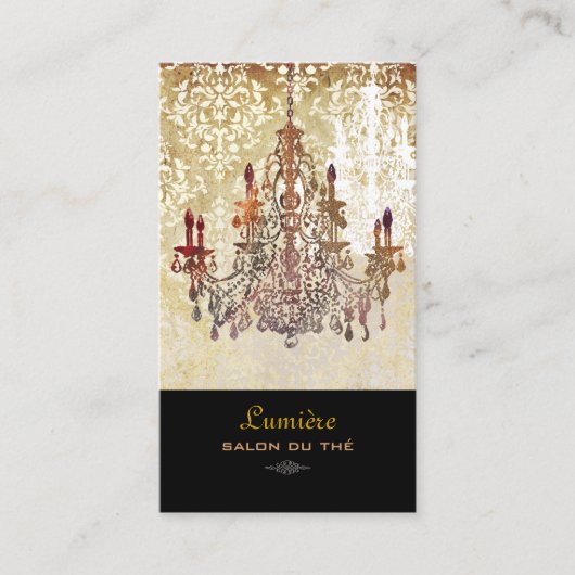 PixDezines村野ガラスシャンデリア/DIYフォント 名刺 (正面)