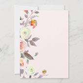 PixDezines桃+クリームバラブライダルブランチ 招待状 (裏面)