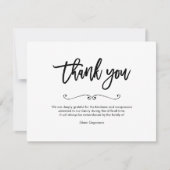 PixDezines死別ありがとう,葬儀の後 サンキューカード (正面)