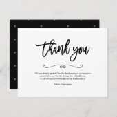 PixDezines死別ありがとう，葬儀の後 サンキューカード (正面/裏面)