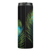 PixDezines水の色が孔雀の羽に影響 タンブラー (裏面)