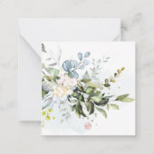 PixDezines水エレガント色ブルーガムユーカリ ノートカード (裏面)