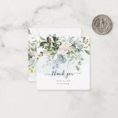 PixDezines水エレガント色ブルーガムユーカリ ノートカード (正面/裏面インサイチュ)