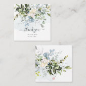 PixDezines水エレガント色ブルーガムユーカリ ノートカード (正面/裏面)