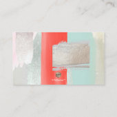 PixDezines水モダン色サンゴ座席表 プレイスカード (裏面)