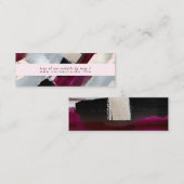 PixDezines水モダン色バーガンディくもの巣RSVP スキニー名刺 (正面/裏面)