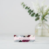 PixDezines水モダン色バーガンディくもの巣RSVP スキニー名刺 (スタンド正面)