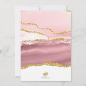 PixDezines水彩アゲートダスティーマウヴバプテスマ 招待状 (裏面)