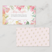 PixDezines水彩アユ、おむつラッフル エンクロージャーカード (正面/裏面)