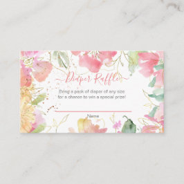 PixDezines水彩アユ、おむつラッフル エンクロージャーカード
