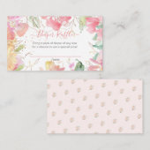 PixDezines水彩アユ、おむつラッフル エンクロージャーカード (正面/裏面)