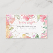 PixDezines水彩アユ、おむつラッフル エンクロージャーカード (正面)