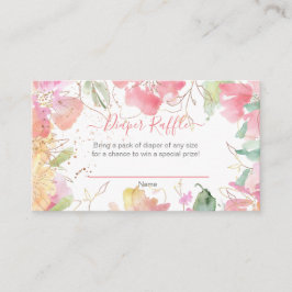 PixDezines水彩アユ、おむつラッフル エンクロージャーカード