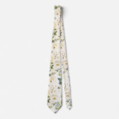 PixDezines水彩アラバスターバラネックタイ ネクタイ (正面)