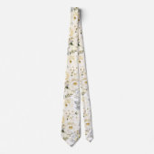 PixDezines水彩アラバスターバラネックタイ ネクタイ (正面)