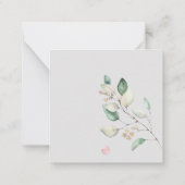 PixDezines水彩ガムユーカリ注釈カード ノートカード (裏面)